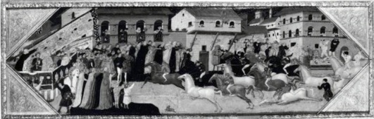 La corsa dei bàrberi nella Firenze del XV secolo